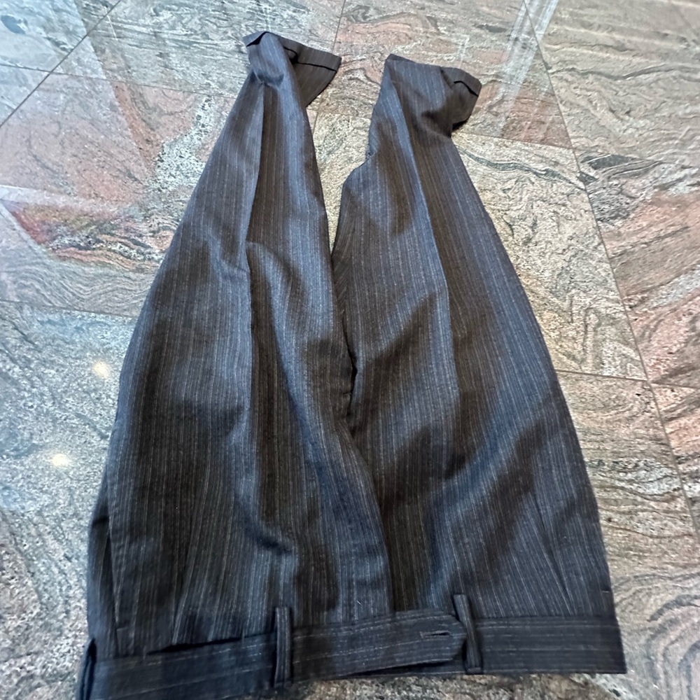 Men's Gray Pinstripe Pants